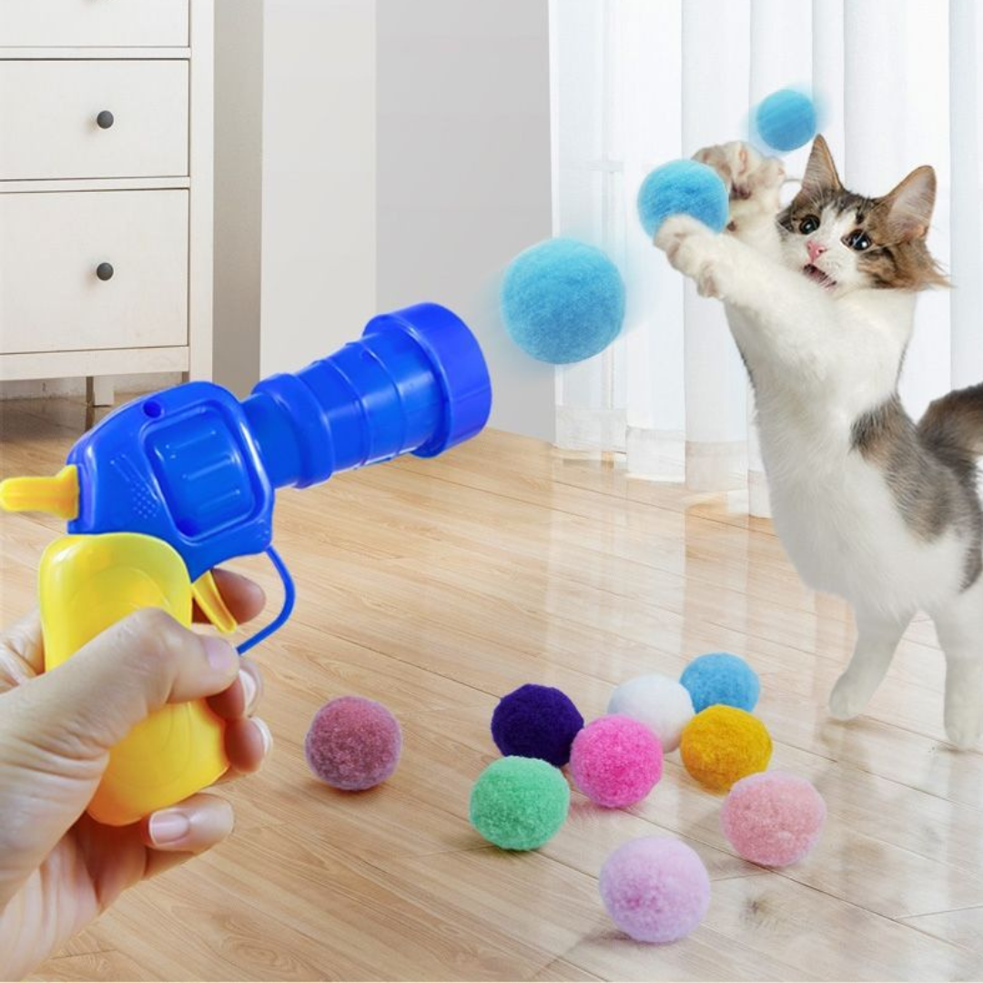 PawPop-bollkastare + 20 omladdningar