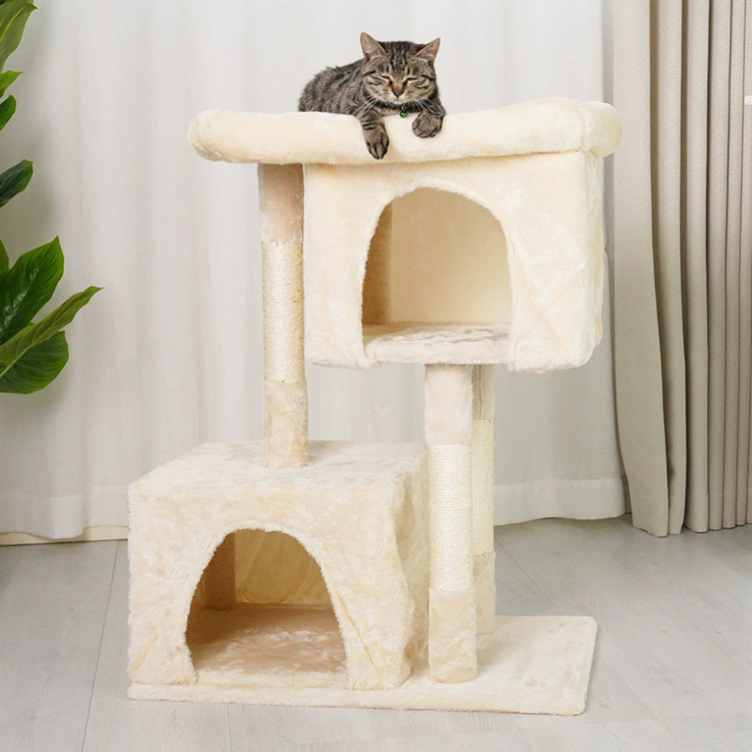 Dubbel komfort kattgrotta