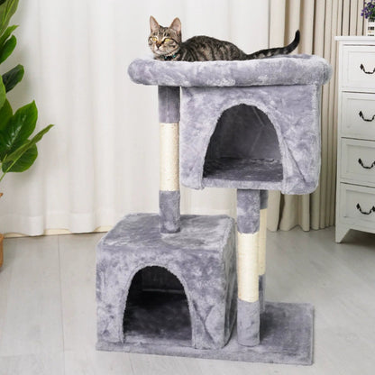 Dubbel komfort kattgrotta